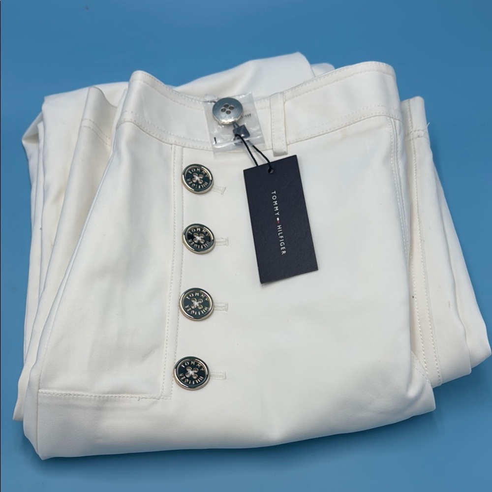 Tommy Hilfiger White sailor Pants with Decorative Buttons